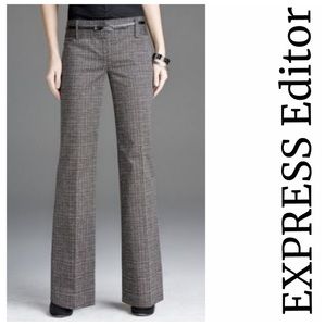 EXPRESS Editor Dress Pants Black Straight Leg Formal Slacks Like New Size 4R